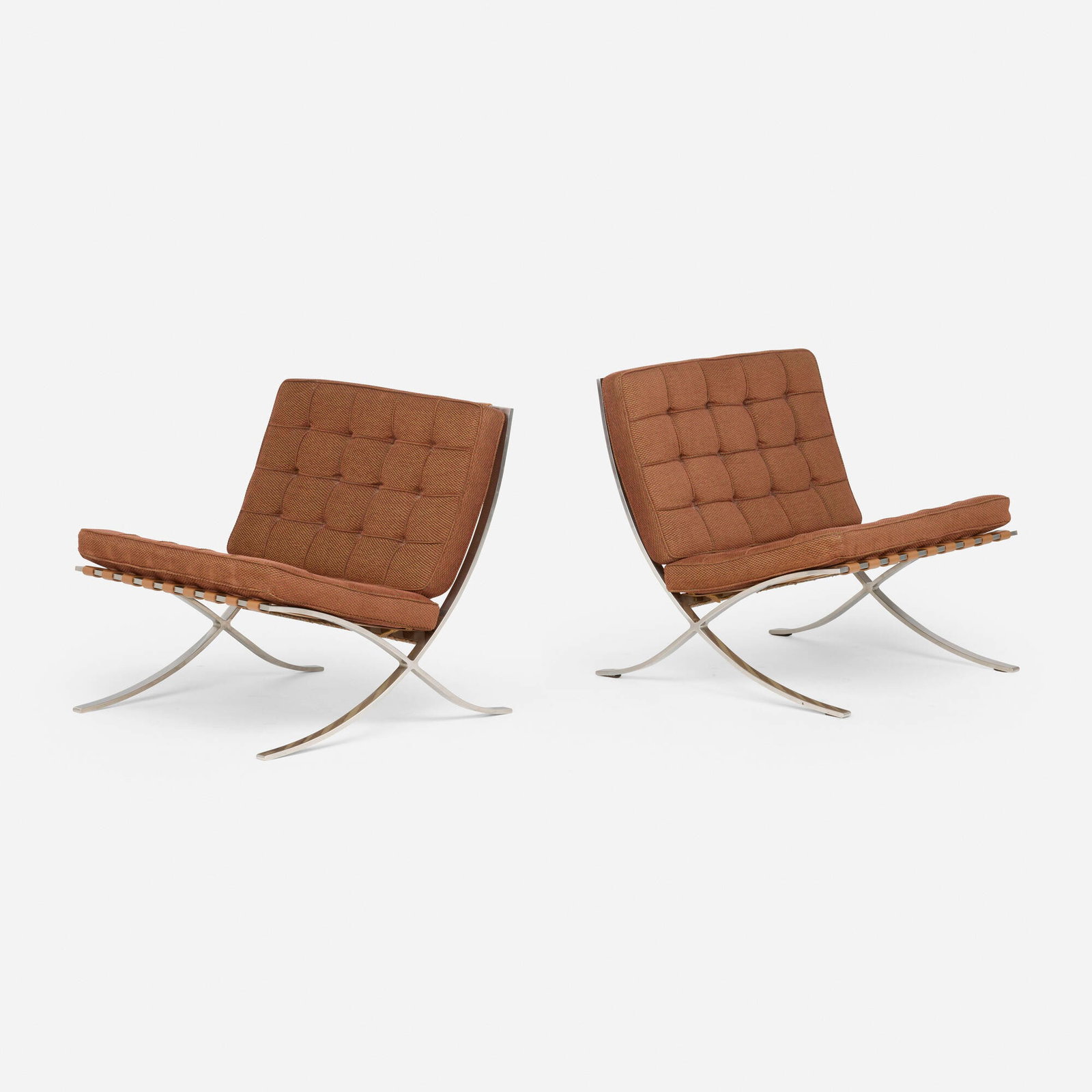 Ludwig Mies van der Rohe, Barcelona chairs, pair (1 of 4)