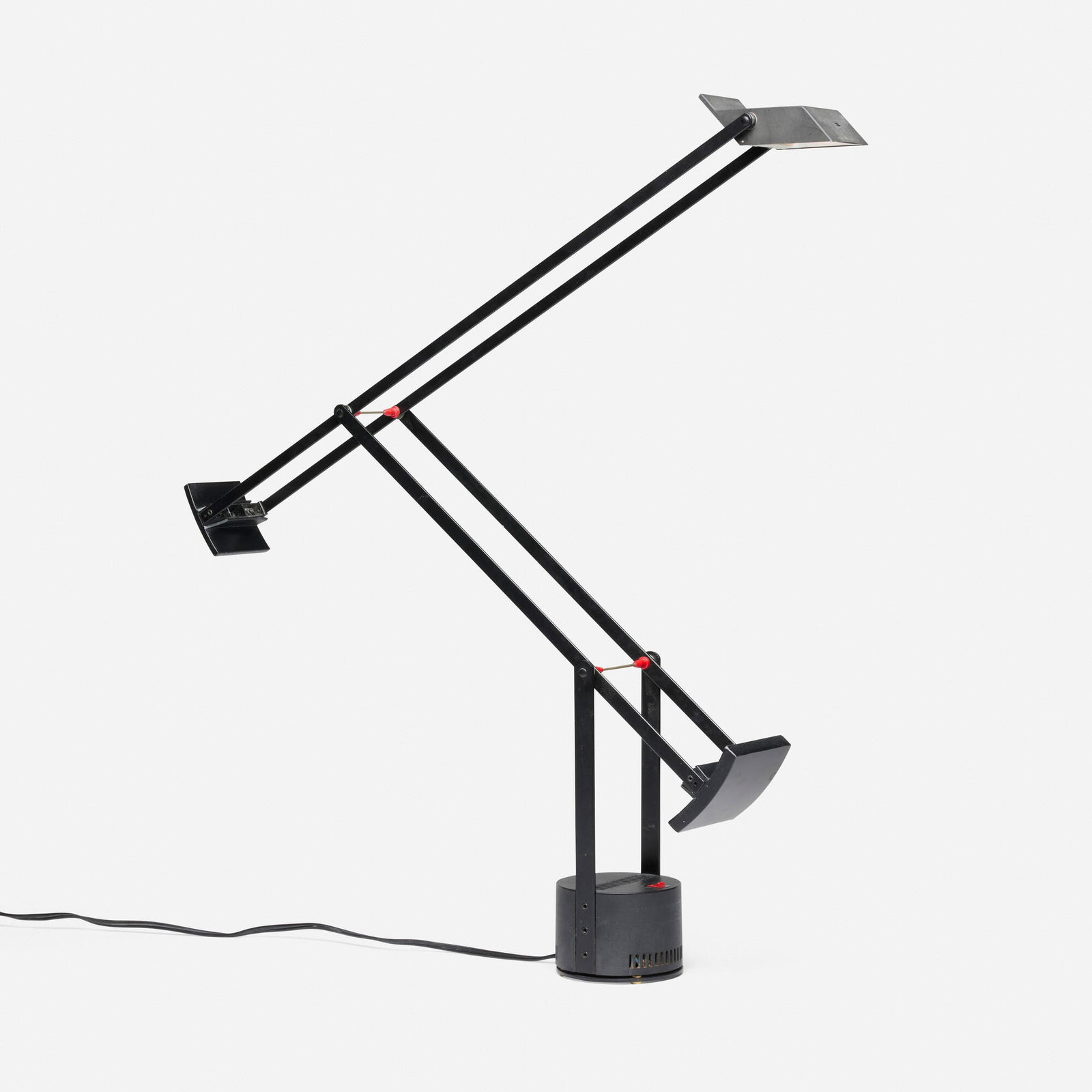 Richard Sapper, Tizio table lamp: Richard Sapper Tizio table lamp Artemide Germany, 1972 / before 1990 enameled aluminum, plastic 46.75 h x 4.375 w x 4.375 d in (119 x 11 x 11 cm) Molded manufacturer's mark to underside of base
