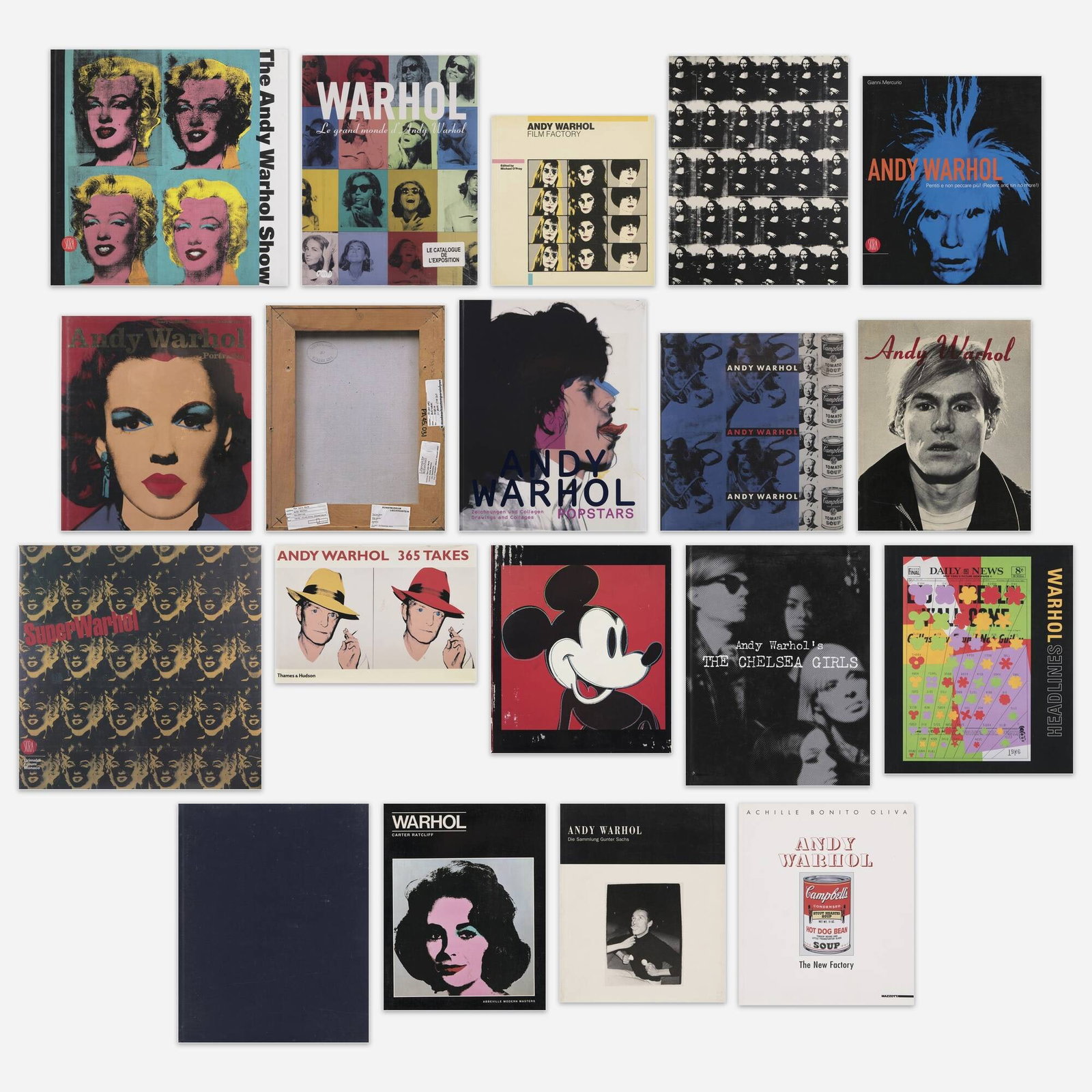 Andy Warhol monographs, nineteen: Andy Warhol monographs, nineteen bound printed paper Provenance: Collection of Michael and Gabrielle Boyd Complete Lot Details The Andy Warhol Show Andy Warhol, Skira, May 17, 2005. 332