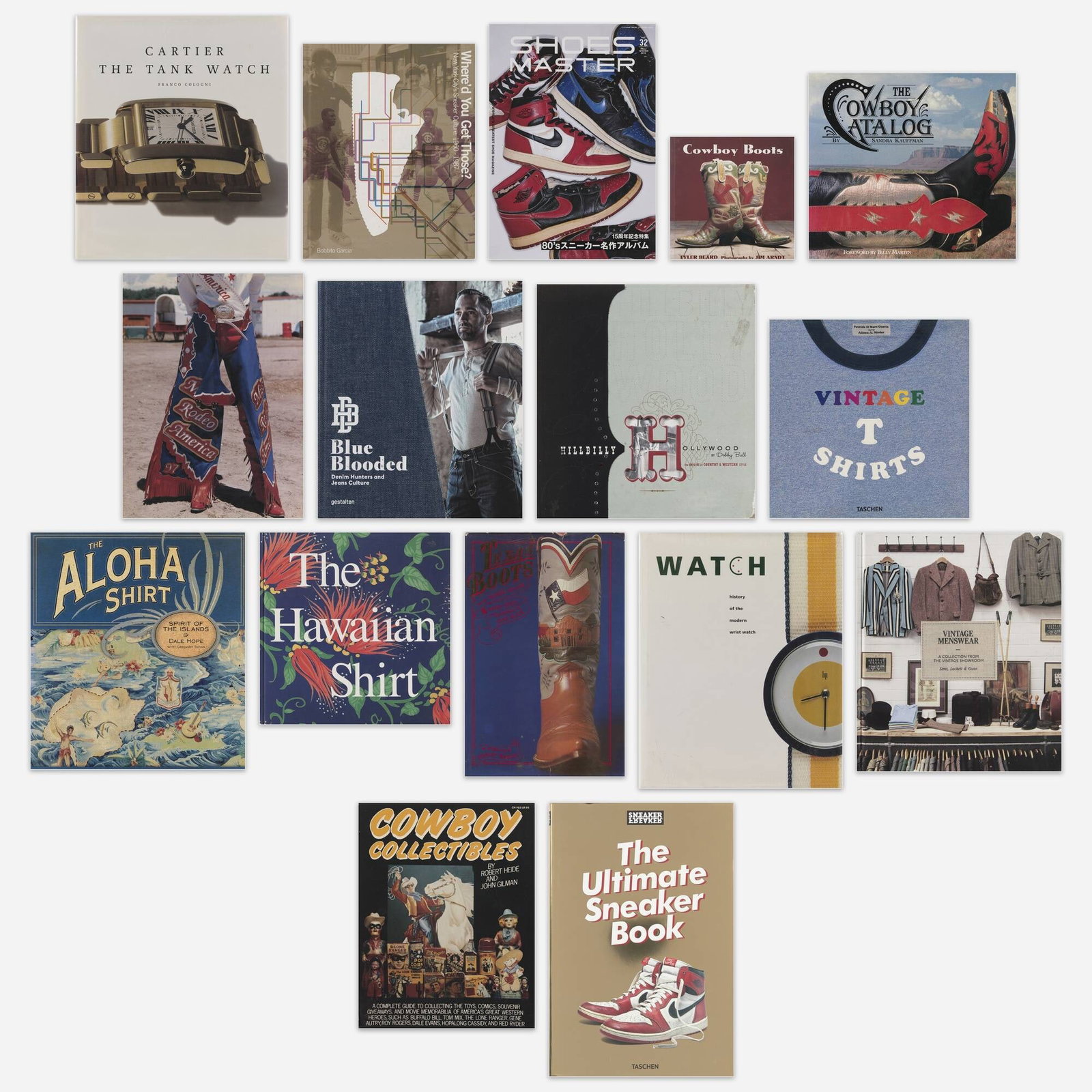 American Style monographs, sixteen: American Style monographs, sixteen printed and bound paper Provenance: Collection of Michael and Gabrielle Boyd Complete Lot Details Ultimate Sneaker Book! Simon Wood, TASCHEN, 2018. 672 pages.
