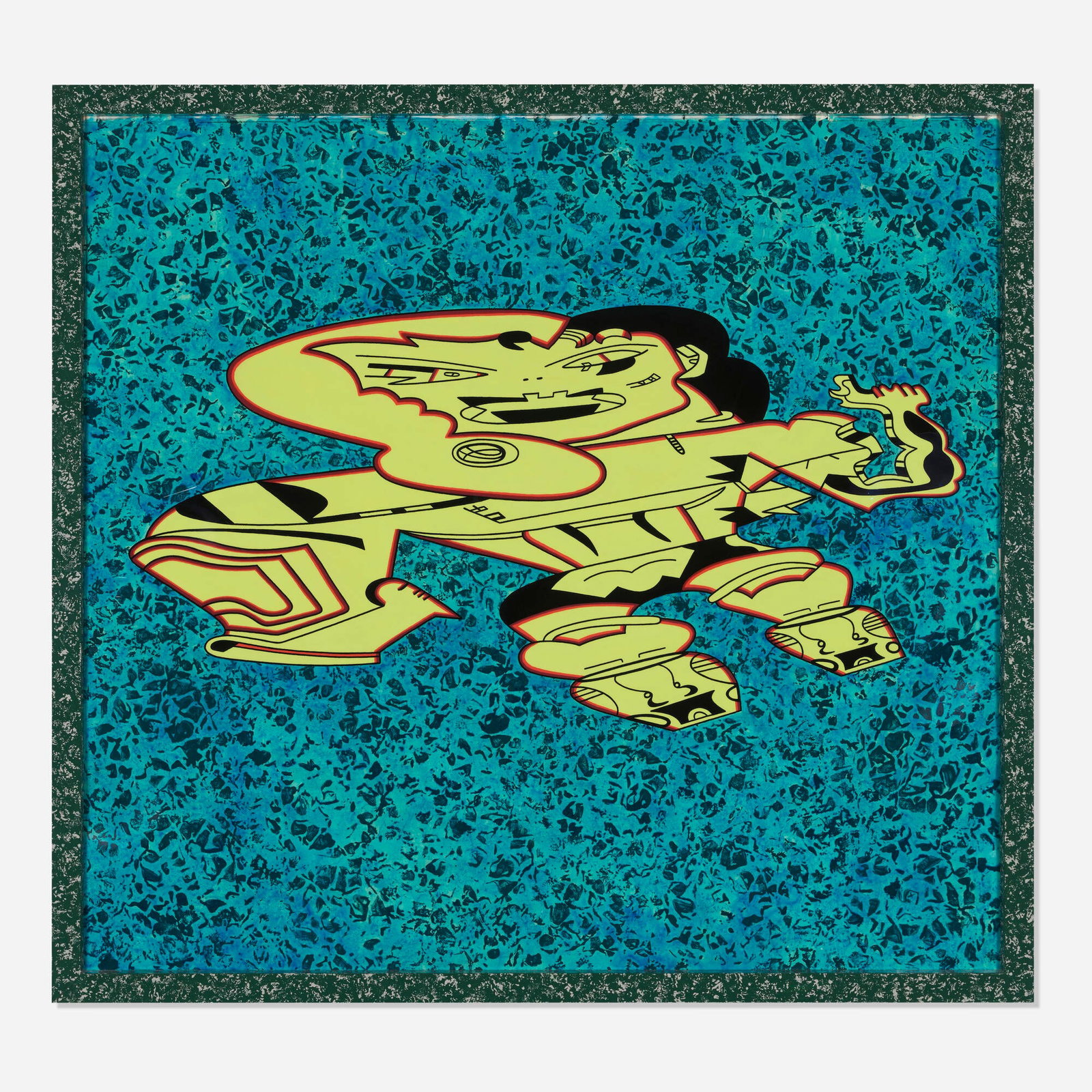 Karl Wirsum, Coma Dent: Karl Wirsum Coma Dent 1985 acrylic on acetate in artist's frame 41.75 h x 44.5 w x 0.75 d in (106 x 113 x 2 cm) Provenance: Phyllis Kind Gallery, Chicago | Private Collection This work will ship from