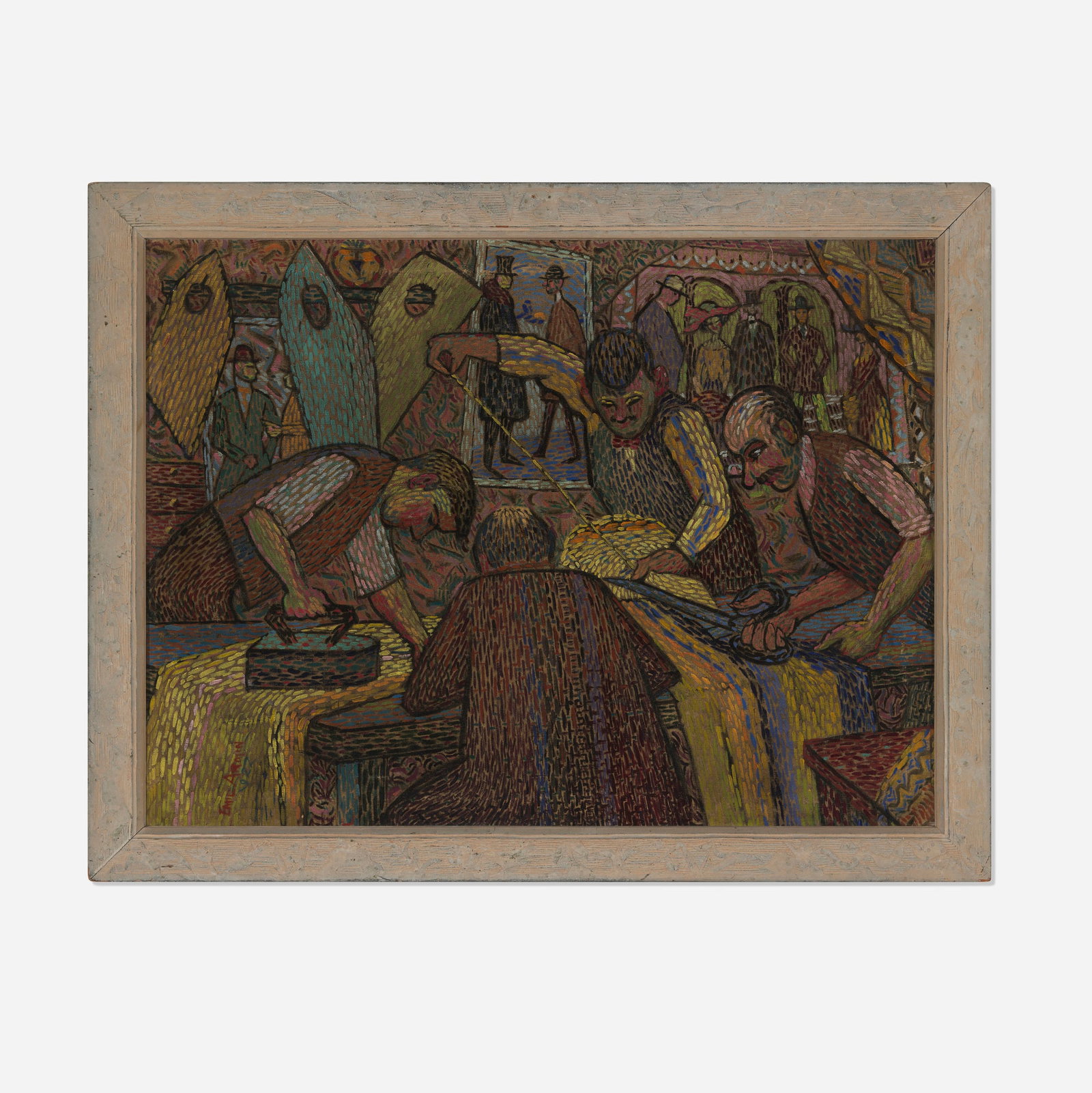 Emil Armin, Untitled: Emil Armin Untitled 1922 oil on canvas in artist's frame 29.875 h x 40.125 w in (76 x 102 cm) Signed and dated to lower left 'Emil Armin 1922'. Provenance: Acquired directly from th