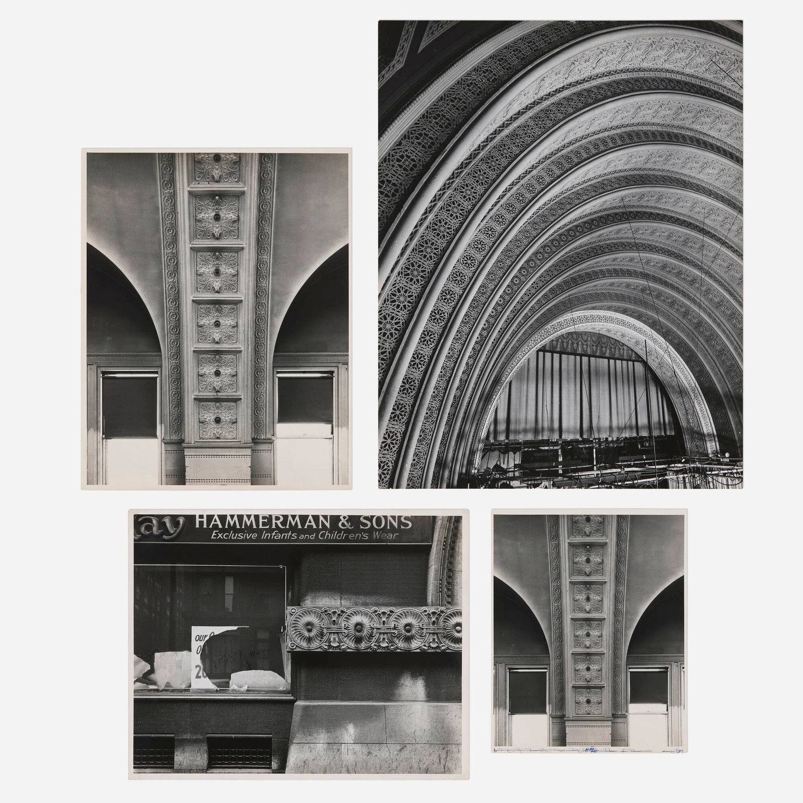 Aaron Siskind and students of the Institute of Design, Chicago, Four works from the Louis H.: Aaron Siskind and students of the Institute of Design, Chicago Four works from the Louis H. Sullivan project c.1952 gelatin silver print largest: 19.125 h x 15 w in (49 x 38 cm) smallest: 11 h x 13.87