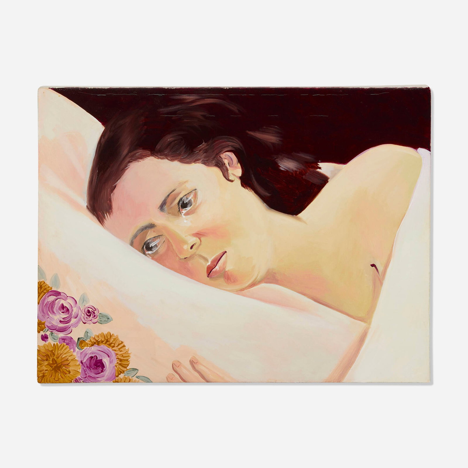 Jocelyn Hobbie, Crying Girl: Jocelyn Hobbie Crying Girl 2004 oil on canvas 12 h x 16 w x 1 d in (30 x 41 x 3 cm) Signed, titled, and dated to verso 'J. Hobbie Crying Girl 04'. Provenance: Michael Steinberg Fine Art, New