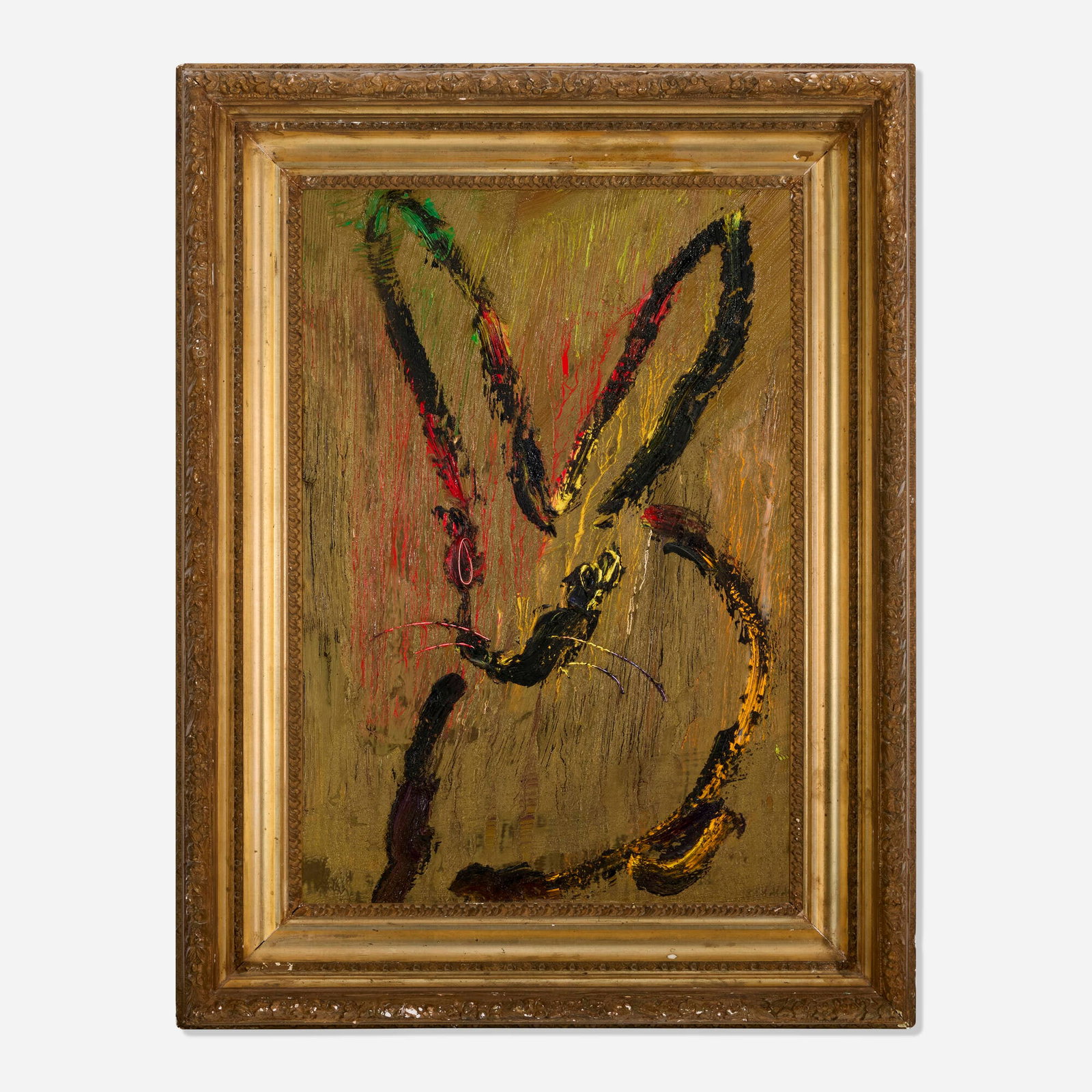 Hunt Slonem, Max: Hunt Slonem Max 2014 oil on panel 21.125 h x 14.5 w in (54 x 37 cm) Signed, titled, and dated to verso 'Max Hunt Slonem 2014'. This work will ship from Lambertville, New Jersey.