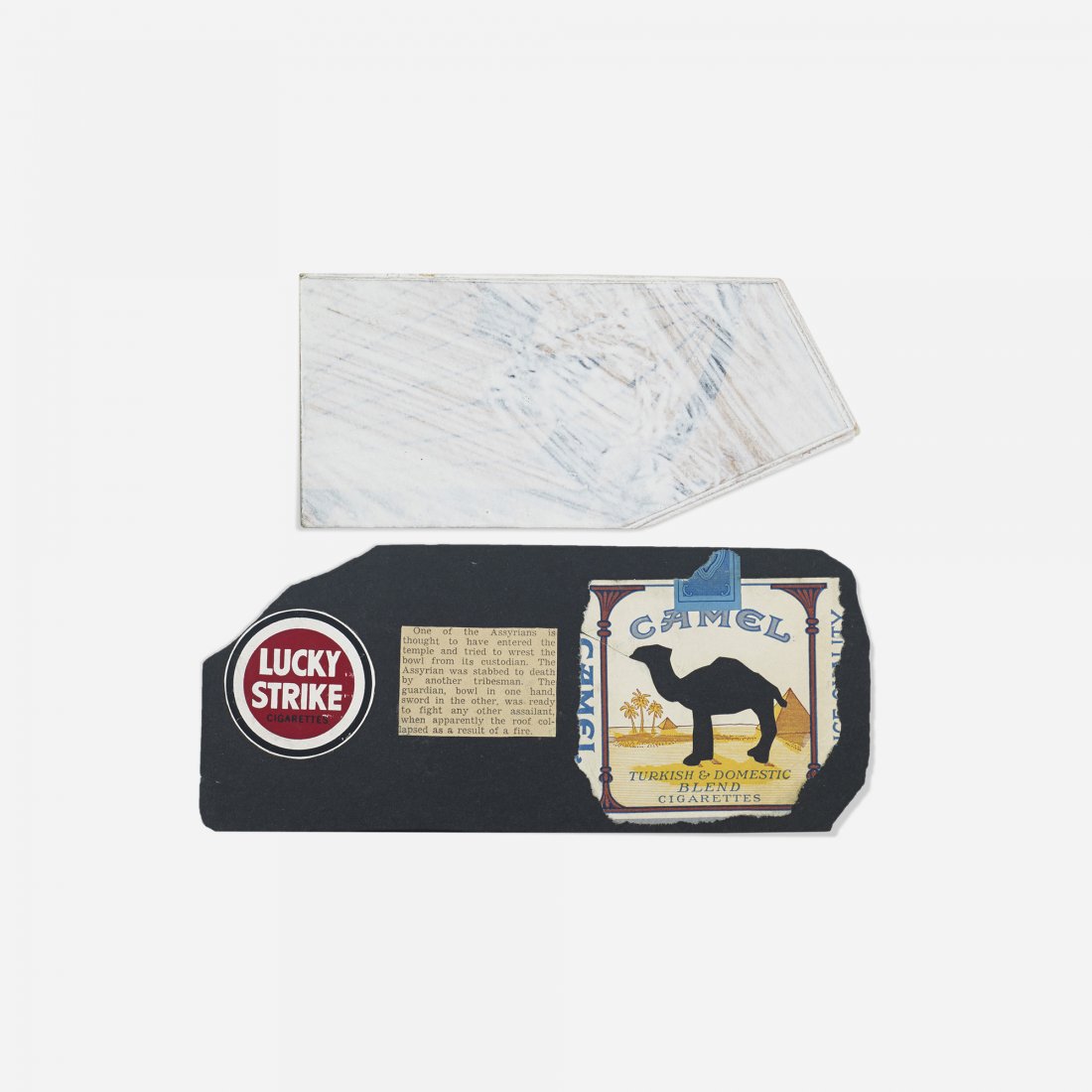 Ray Johnson untitled (two works): Ray Johnson untitled (two works) USA, c. 1960 collage on paper 4.75 h x 2.25 w inches Sold with a copy of a letter of provenance from Dale Joe and Jack Champlin. Provenance: Dale Joe and Jack Champlin