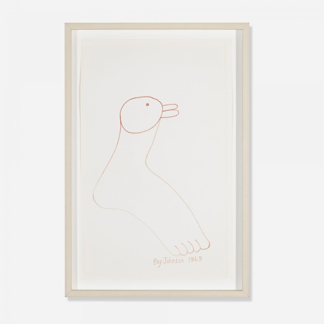 Ray Johnson untitled: Ray Johnson untitled USA, 1969 ink on paper 23 h x 14.5 w inches Signed and dated to lower margin 'Ray Johnson 1969'. This work comes from the collection of Best Products, a retail store founded by Sy
