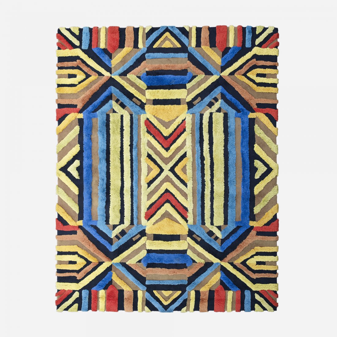 Edward Fields carpet: Edward Fields carpet Edward Fields, Inc. USA, 1967 hand-woven wool 126 w x 185 l inches Signed with stamped manufacturer's mark to reverse: [Edward Fields Inc. 100% Woven Wool Copyright 1967]