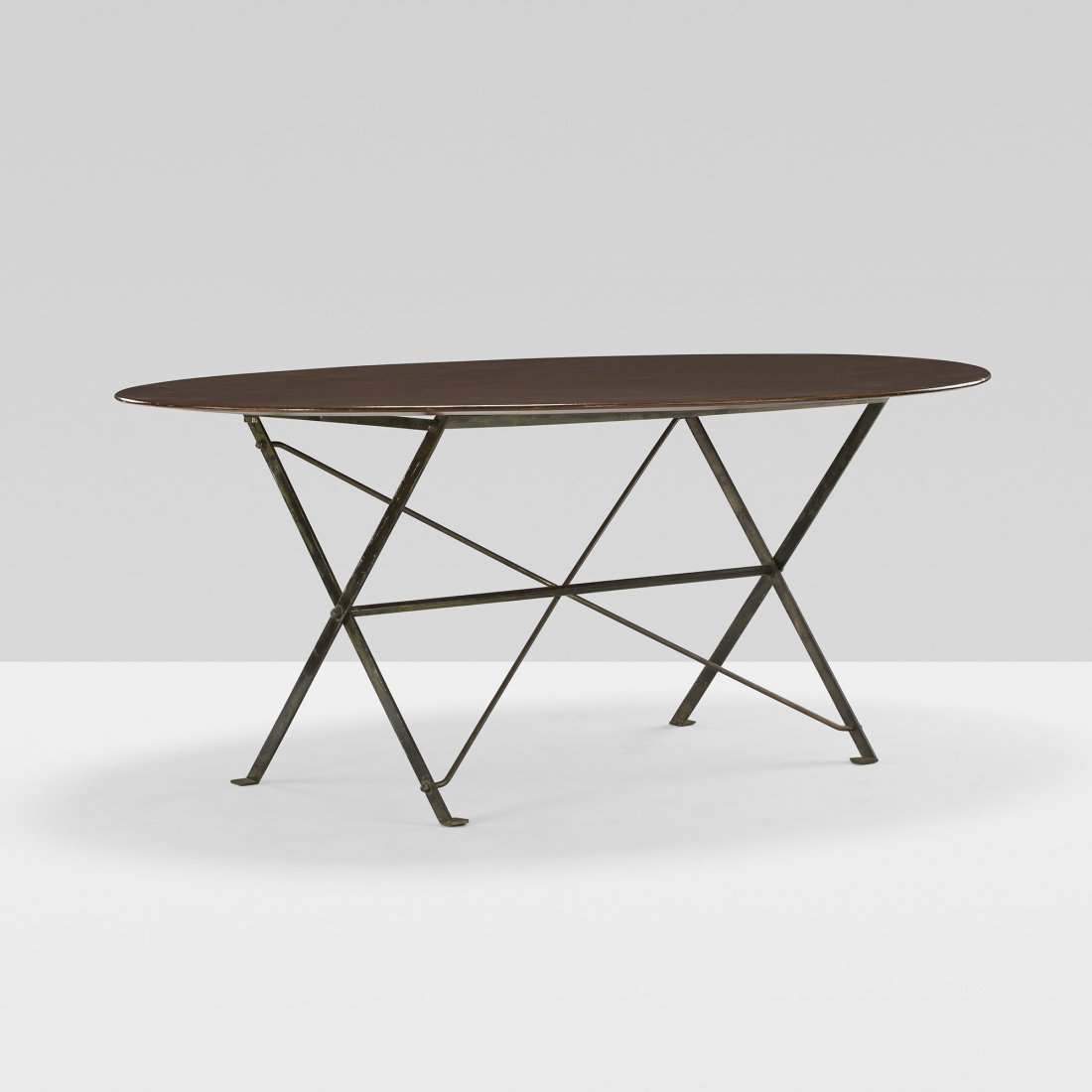 Luigi Caccia Dominioni T 3 dining table: Luigi Caccia Dominioni T 3 dining table Azucena Italy, 1947 Italian walnut, patinated brass, brass 71 w x 51.5 d x 19 h inches Literature: Mobili Tipo, Aloi, pg. 183 Azucena: Mobili e Oggetti, Azucena