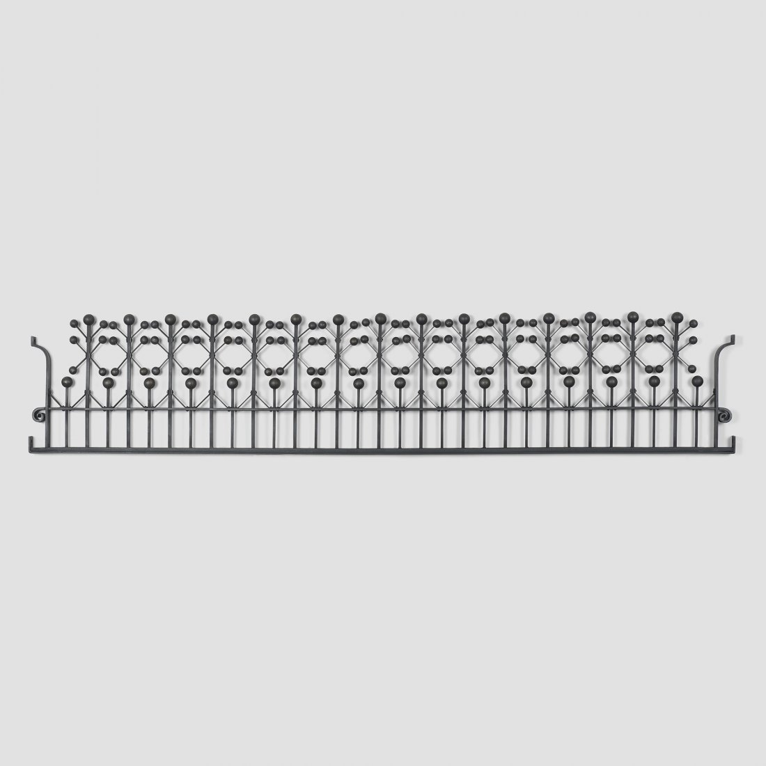 Adler and Sullivan ornamental frieze: Dankmar Adler and Louis Sullivan ornamental frieze from the Chicago Stock Exchange Winslow Brothers USA, 1893 wrought iron 67.25 w x 1 d x 13.5 h inches Literature: The Trading Room: Louis Sullivan an