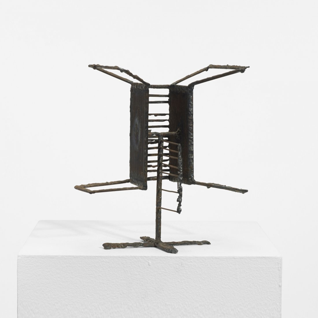 Harry Bertoia untitled (Welded Form): Harry Bertoia untitled (Welded Form) USA, c. 1950 welded steel 7.75 w x 5.25 d x 8.5 h inches Sold with a title of authentication from Bertoia Studio. Provenance: Estate of Charles Niedringhaus | Priv