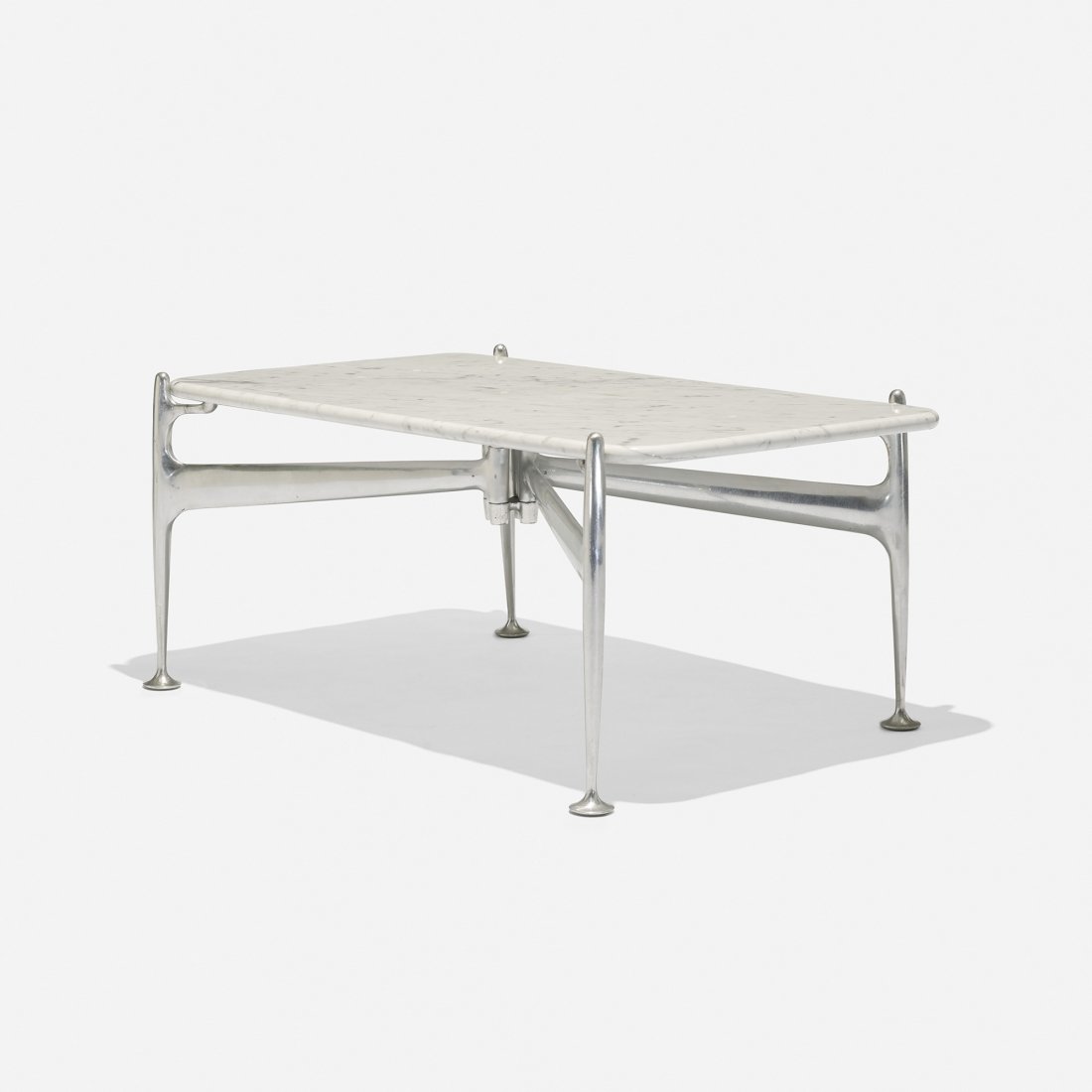 Alexander Girard coffee table, model 66350: Alexander Girard coffee table, model 66350 Herman Miller USA, 1967 cast aluminum, marble 34.25 w x 23 d x 16 h inches Literature: Alexander Girard Designs for Herman Miller, Pina, ppg. 132, 137, 139