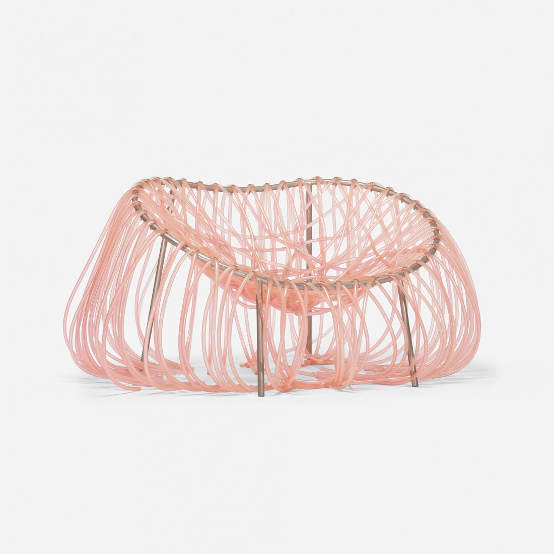 Fernando and Humberto Campana Anemone chair: Fernando and Humberto Campana Anemone chair Edra Brazil, 2000 plastic tubing, powder-coated steel, aluminum 47 w x 36 d x 25.5 h inches Literature: Campana Brothers: Complete Works (So Far), Alfred, S