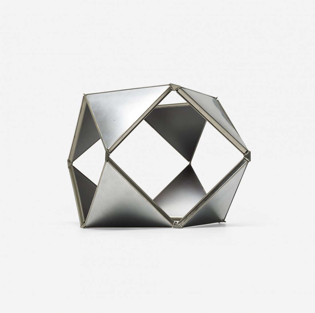 R. Buckminster Fuller Single-cell Jitterbug: R. Buckminster Fuller Single-cell Jitterbug USA, 1976 aluminum 13.75 w x 13.75 d x 9 h inches This work is from the edition of 150. Impressed signature to one panel: [Buckminster Fuller]. Provenance: