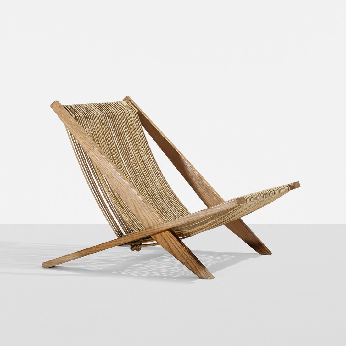 Kjaerholm and Hoj Snedkerier lounge chair: Poul Kjaerholm and Jorgen Hoj Snedkerier lounge chair Thorvald Madsen Snedkeri Denmark, 1952 oak, flagline 25.75 w x 31 d x 24.5 h inches Literature: The Furniture of Poul Kjaerholm: Catalogue Raisonn