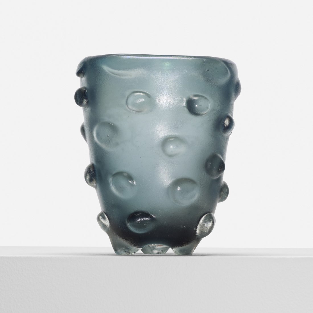 Carlo Scarpa A Bugne vase: Carlo Scarpa A Bugne vase Venini Italy, c. 1935 iridized corroso glass 6.75 dia x 7.75 h inches Signed with partial four-line acid stamp to underside: [Venini Murano Made in Italy]. Literature: Carlo 