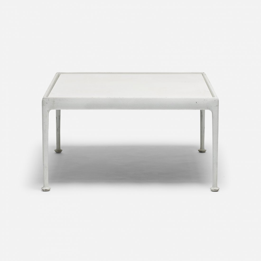 Richard Schultz coffee table: Richard Schultz coffee table Knoll International USA, 1966 enameled aluminum, enameled steel 28.75 w x 28.75 d x 15.5 h inches