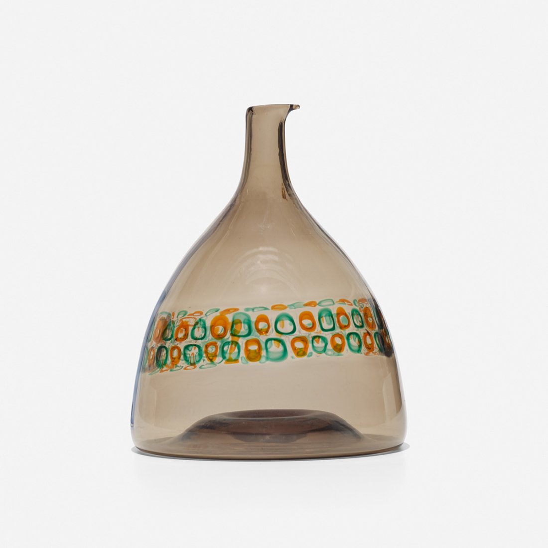 Gino Vistosi Murrine vase: Gino Vistosi Murrine vase Vistosi Italy, c. 1961 glass with internal decoration 6.5 dia x 8 h inches Literature: Art Glass from Murano: 1910-1970, Heiremans, pl. 251