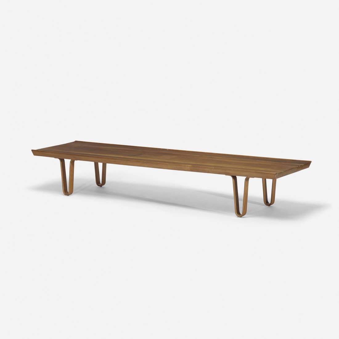 Edward Wormley Long John bench: Edward Wormley Long John bench Dunbar USA, c. 1946 walnut 71.75 w x 18.75 d x 12 h inches