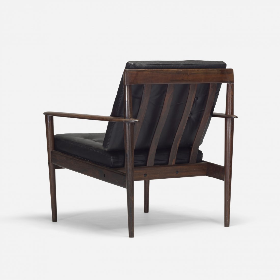 Grete Jalk lounge chair: Grete Jalk lounge chair P. Jeppesens Mobelfabrik A/S Denmark, c. 1960 rosewood, leather 28 w x 30.5 d x 30.5 h inches