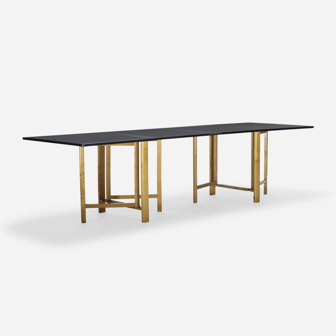 Bruno Mathsson Maria folding table: Bruno Mathsson Maria folding table Firma Karl Mathsson Sweden, 1967 lacquered wood, beech 59.5 w x 35.5 d x 28.5 h inches Table features four 26-inch leaves and can be arranged in a variety of configu