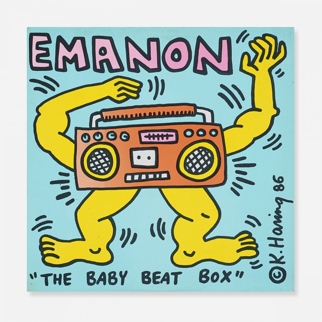 Keith Haring Emanon/The Baby Beat Box LP: Keith Haring Emanon/The Baby Beat Box LP USA, 1991 paper, vinyl 12.25 h x 12.25 w inches