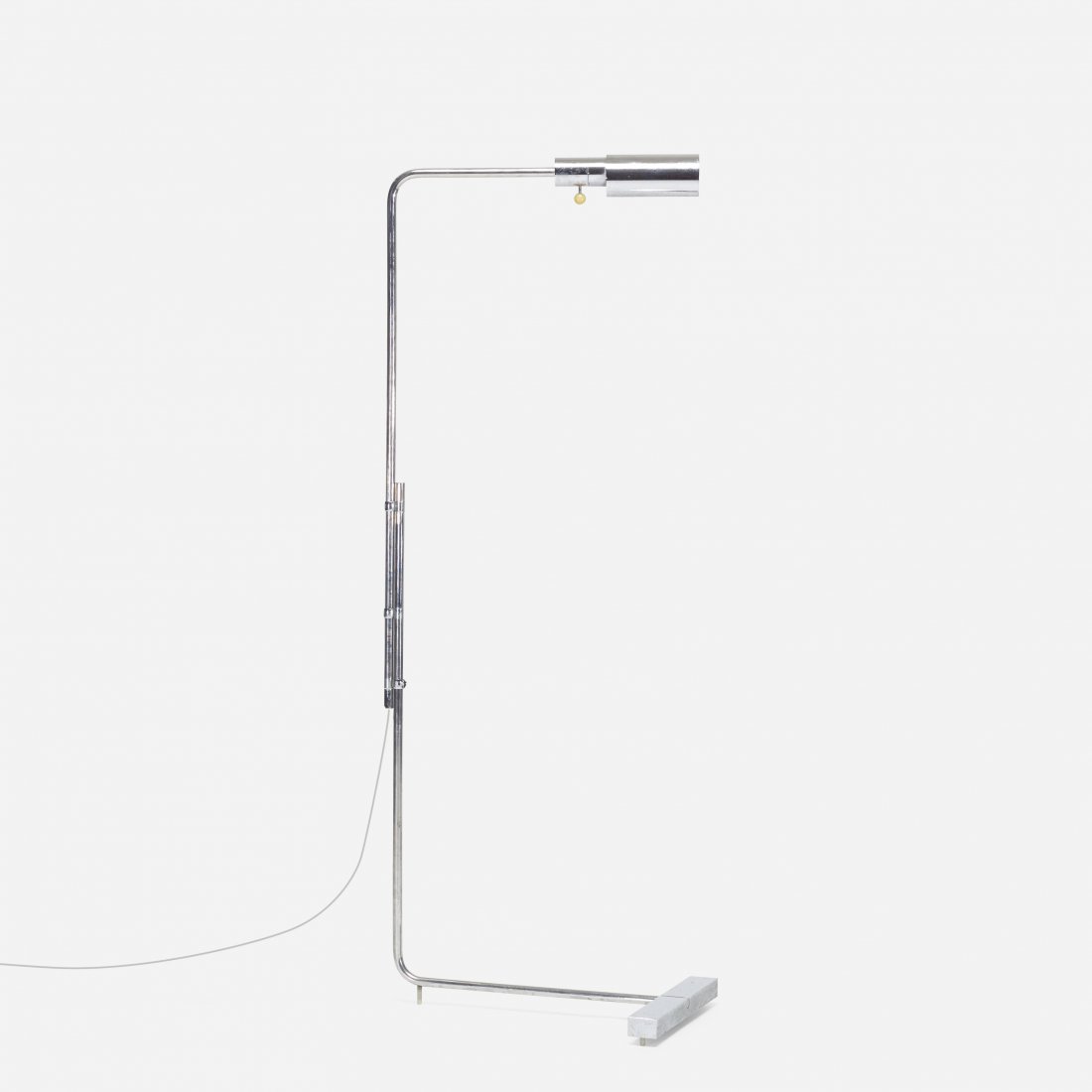 Cedric Hartman floor lamp: Cedric Hartman floor lamp Cedric Hartman, Inc. USA, c. 1970 chrome-plated brass, plastic 11 w x 16.5 d x 31.5 h inches