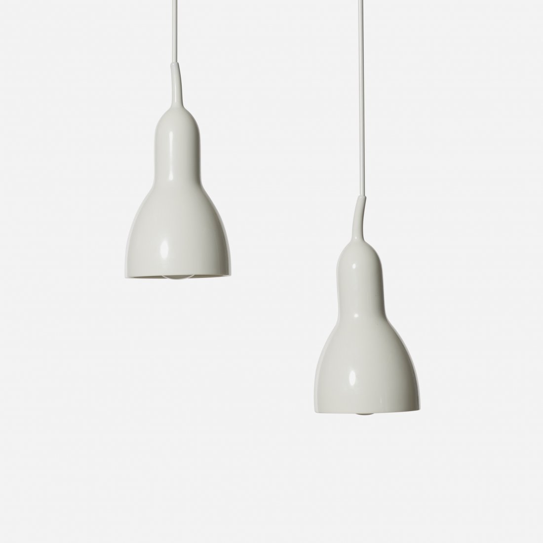 Arian Brekveld Soft lamps, pair: Arian Brekveld Soft lamps, pair Droog Design The Netherlands, 1995 silicon, plastic 4.25 dia x 8.5 h inches