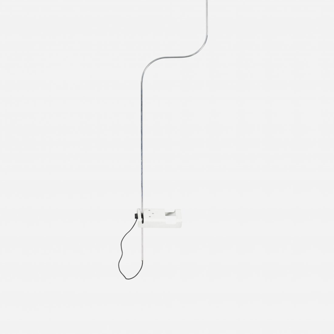 Joe Colombo Spider ceiling light: Joe Colombo Spider ceiling light O-Luce Italy, 1965/1967 enameled aluminum, chrome-plated steel 10 w x 22 d x 63 h inches Signed with decal manufacturer's label to shade: [A 1967].