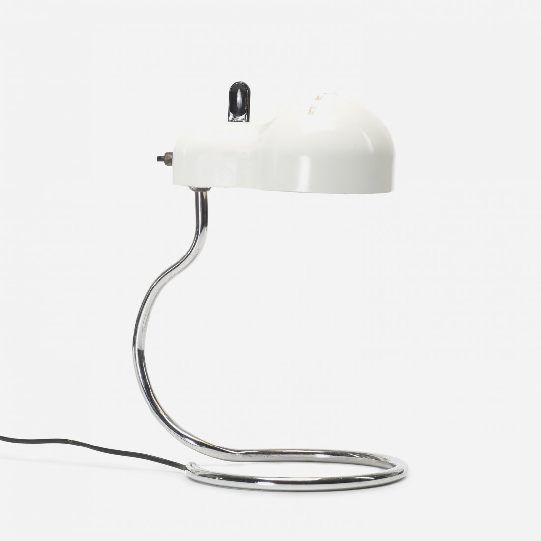 Joe Colombo Topo table lamp: Joe Colombo Topo table lamp Stilnovo Italy, 1970 chrome-plated and enameled steel 7.75 w x 11 d x 15.5 h inches Signed with impressed manufacturer's mark to shade: [Stilnovo Italy].