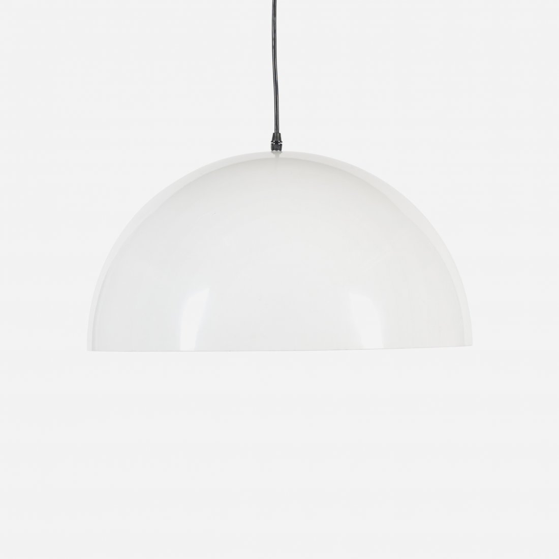 Vico Magistretti Sonora ceiling lamp: Vico Magistretti Sonora ceiling lamp O-Luce Italy, 1970 enameled aluminum 19.5 dia x 11.5 h inches Signed with decal manufacturer's label to interior: [O-Luce Italia Serie Sonora].