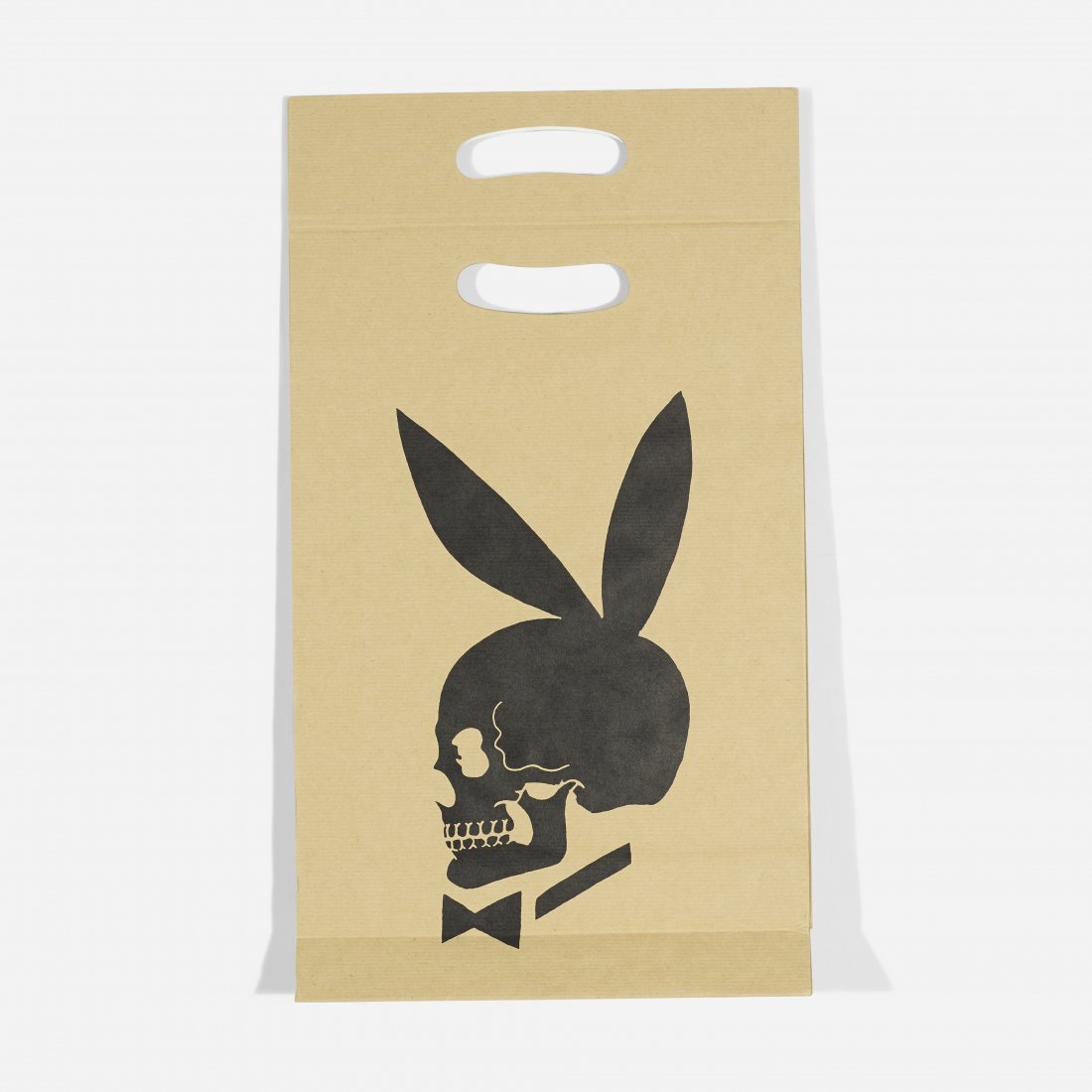 Richard Prince Skull Bunny shopping bag: Richard Prince Skull Bunny shopping bag USA, 1991 screenprint on paper bag 19.5 h x 11 w inches This work was created for "Learn to Read Art" 1991 Basel Art Fair and published by Printed Matter, Inc. 