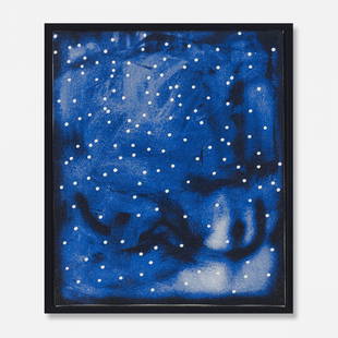 Lucien Smith Blue: Lucien Smith Blue USA, 2010 transfer-print on canvas 10.75 h x 9 w inches