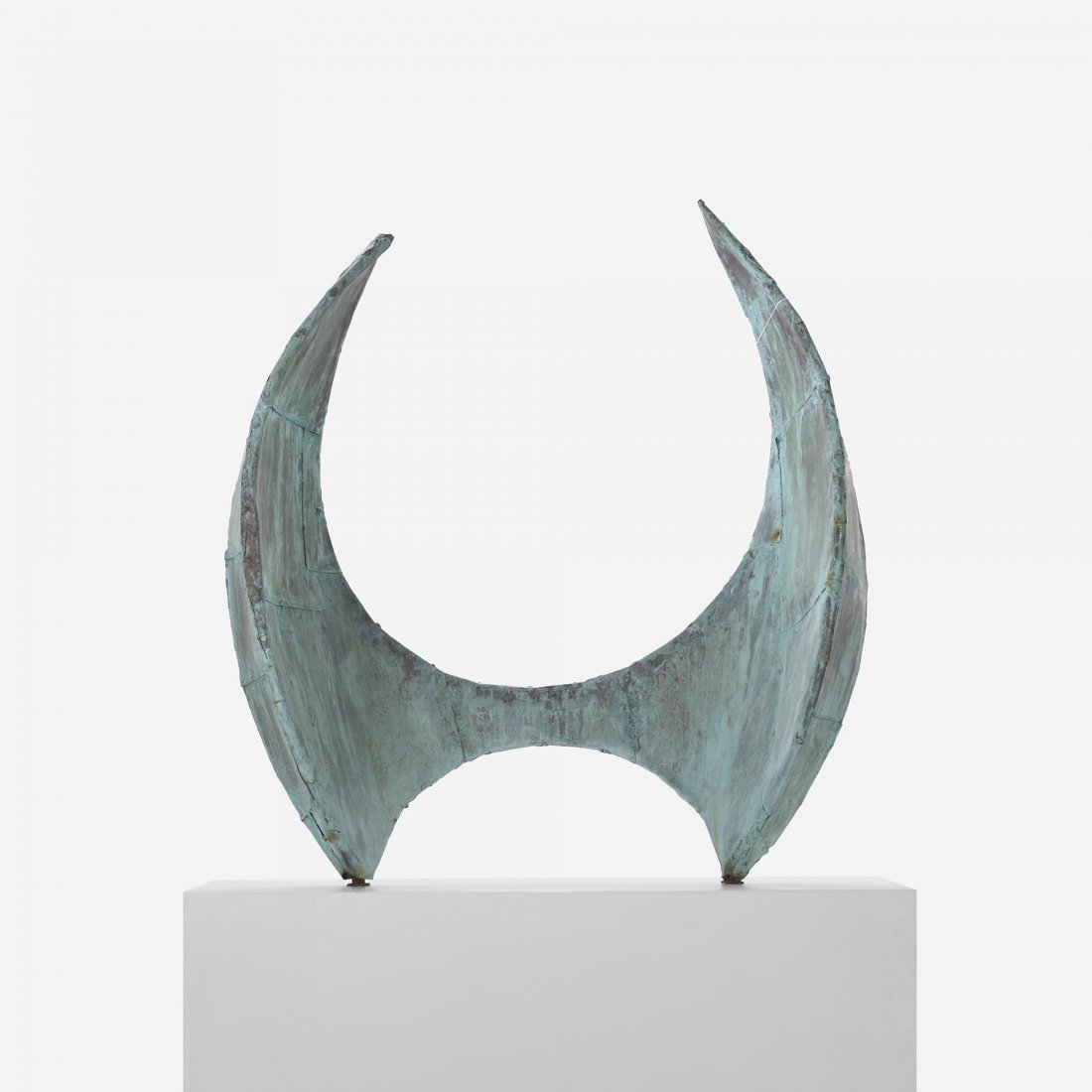 Paul Evans Angel Wings sculpture: Paul Evans Angel Wings sculpture USA, c. 1965 welded verdigris copper 29 h x 28 w inches Literature: Paul Evans: Designer and Sculptor, Head, pg. 81 illustrates this work Provenance: Collection of the