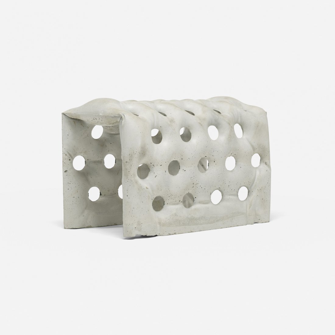 Tejo Remy and René Veenhuizen prototype Concrete Bench: Tejo Remy and René Veenhuizen prototype Concrete Bench The Netherlands, 2012 poured concrete 31.5 w x 18.8 d x 21.75 h inches This work is a prototype for the 't Stekje: Concrete Furniture project. T