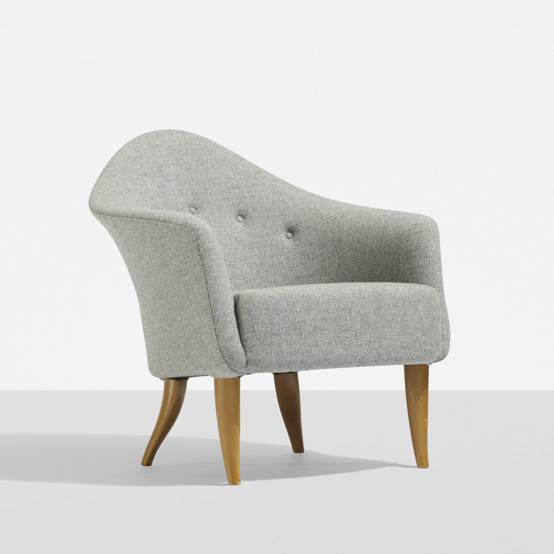 Kerstin Horlin-Holmquist Little Adam lounge chair: Kerstin Horlin-Holmquist Little Adam lounge chair Nordiska Kompaniets Verkstader Sweden, 1958 upholstery, beech 28.5 w x 29 d x 29.25 h inches Literature: Svenska Stolar: Och Deras Formgivare 1899-200