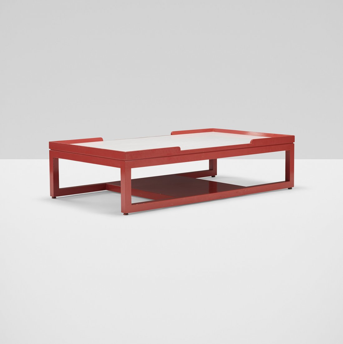 Tommi Parzinger coffee table: Tommi Parzinger coffee table Parzinger Originals USA, c. 1955 lacquered wood, laminate 57 w x 32 d x 14.5 h inches Provenance: Jean and Roger Grossman, Chappaqua, NY