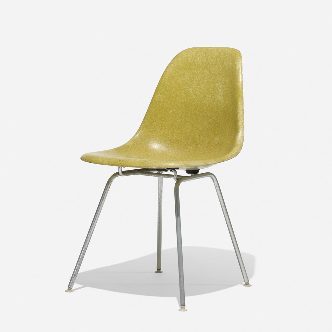 Charles and Ray Eames DSX: Charles and Ray Eames DSX Herman Miller USA, 1950 molded fiberglass, zinc-plated steel, rubber, plastic 18.5 w x 21.5 d x 31.5 h inches Signed with molded manufacturer's mark to underside: [Herman Mil