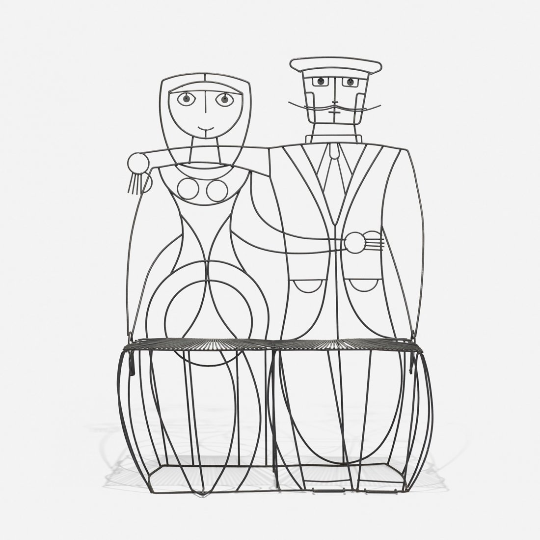 John Risley settee: John Risley settee USA, c. 1965 welded iron 36.5 w x 22 d x 50.5 h inches