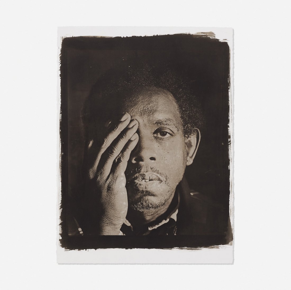 Rashid Johnson George (from Seeing in the Dark series): Rashid Johnson George (from the Seeing in the Dark series) United States, 1998-99 Van Dyke Brown print on paper 30 h x 22.5 w inches Signed and numbered to edge 'AP Rashid Johnson'. This work is an ar