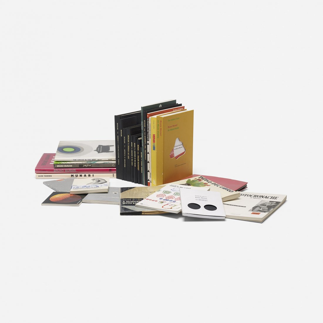 Bruno Munari collection of twenty-nine books: Bruno Munari collection of twenty-nine books Italy, 1942-2003 printed paper 9.25 h x 11.25 w inches