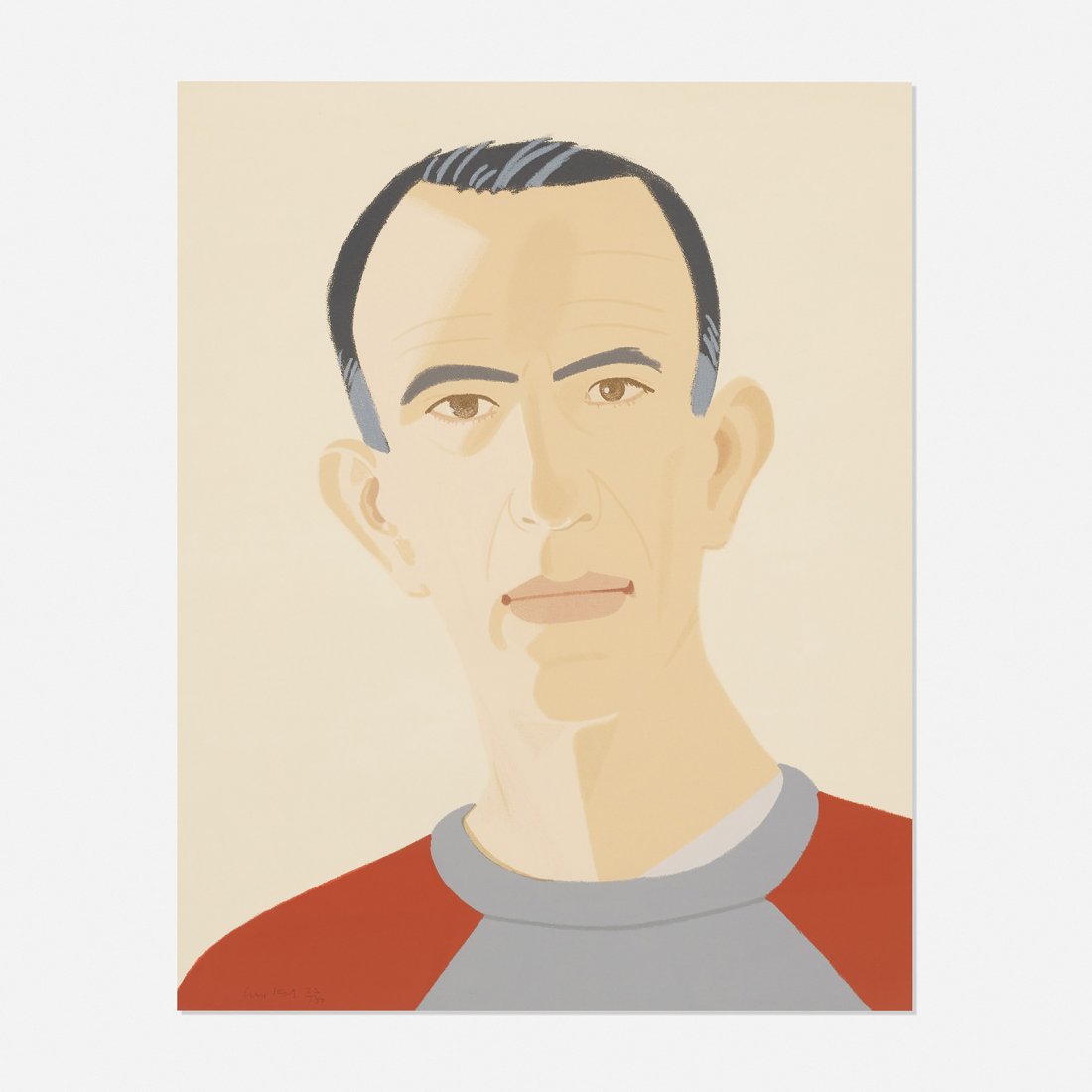 Alex Katz Sweatshirt II: Alex Katz Sweatshirt II (from Alex and Ada, the 1960s to the 1980s portfolio) USA, 1990 screenprint on Arches paper 36 h x 28.63 w inches Signed and numbered to lower left 'Alex Katz 32/150'. This wor