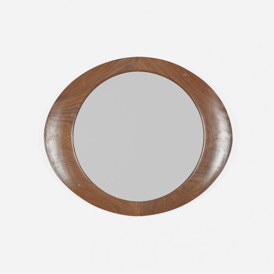 Franco Campo and Carlo Graffi wall mirror: Franco Campo and Carlo Graffi wall mirror HOME Italy, c. 1955 Italian walnut, mirrored glass 29.5 w x 2 d x 25 h inches Signed with branded manufacturer's mark to reverse: [Disegno Campo Graffi Home].