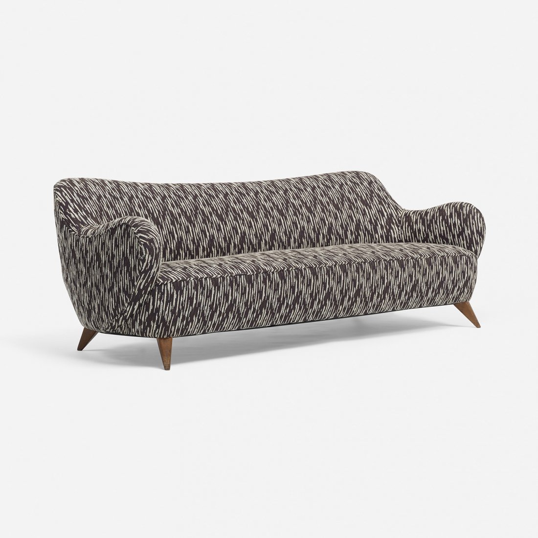 Vladimir Kagan Sculpture Form sofa: Vladimir Kagan Sculpture Form sofa Kagan-Dreyfuss, Inc. USA, c. 1950 upholstery 86 w x 33 d x 29.5 h inches Literature: The Complete Kagan: A Lifetime of Avant-Garde Design, Kagan, pg. 75