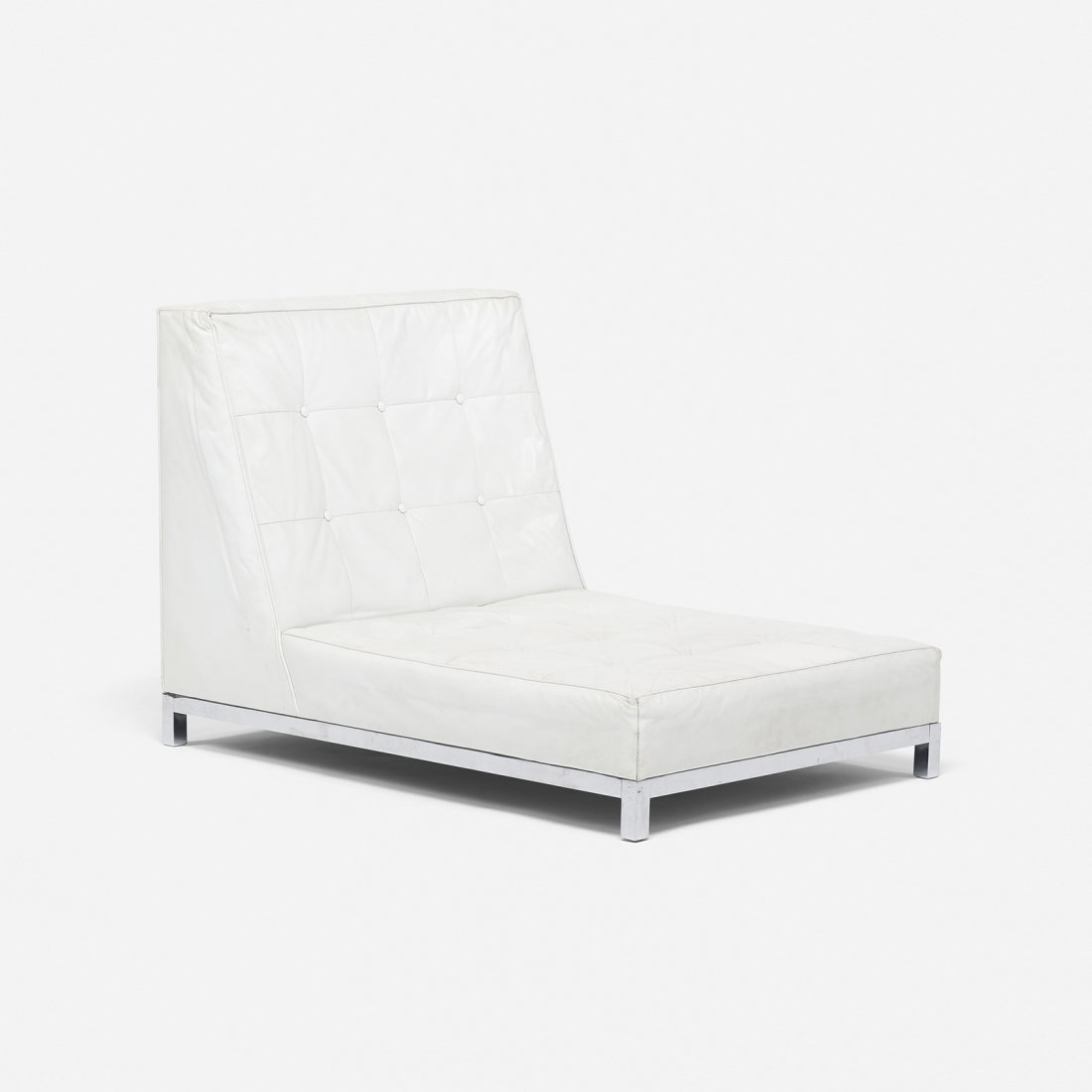 Tom Sachs prototype Bitch Lounge: Tom Sachs prototype Bitch Lounge USA, 1999 leather, chrome-plated steel 24.5 w x 36 d x 24.5 h inches Literature: Bitch Lounge, Skoggard, Nest 1999-2000, ppg. 109-113 illustrates this work Design ===