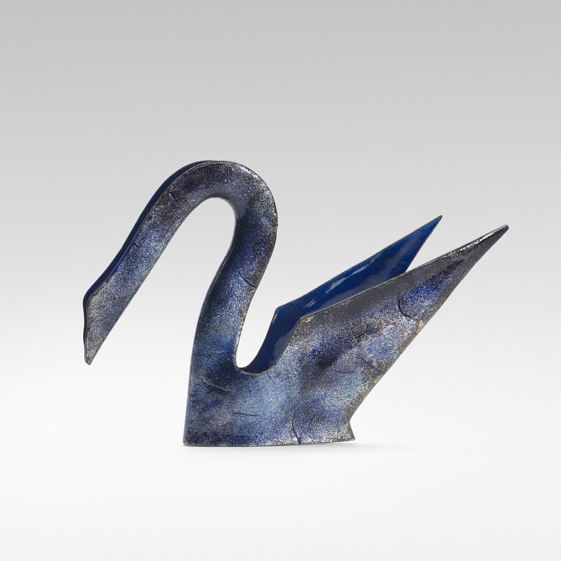 Gio Ponti and Paolo de Poli Cigno (Swan): Gio Ponti and Paolo de Poli Cigno (Swan) Italy, 1956 enameled copper 5 w x 13 d x 8.75 h inches Incised signature to interior: [De Poli]. Literature: Gio Ponti: L'Arte Si Innamora Dell'Industria, La P