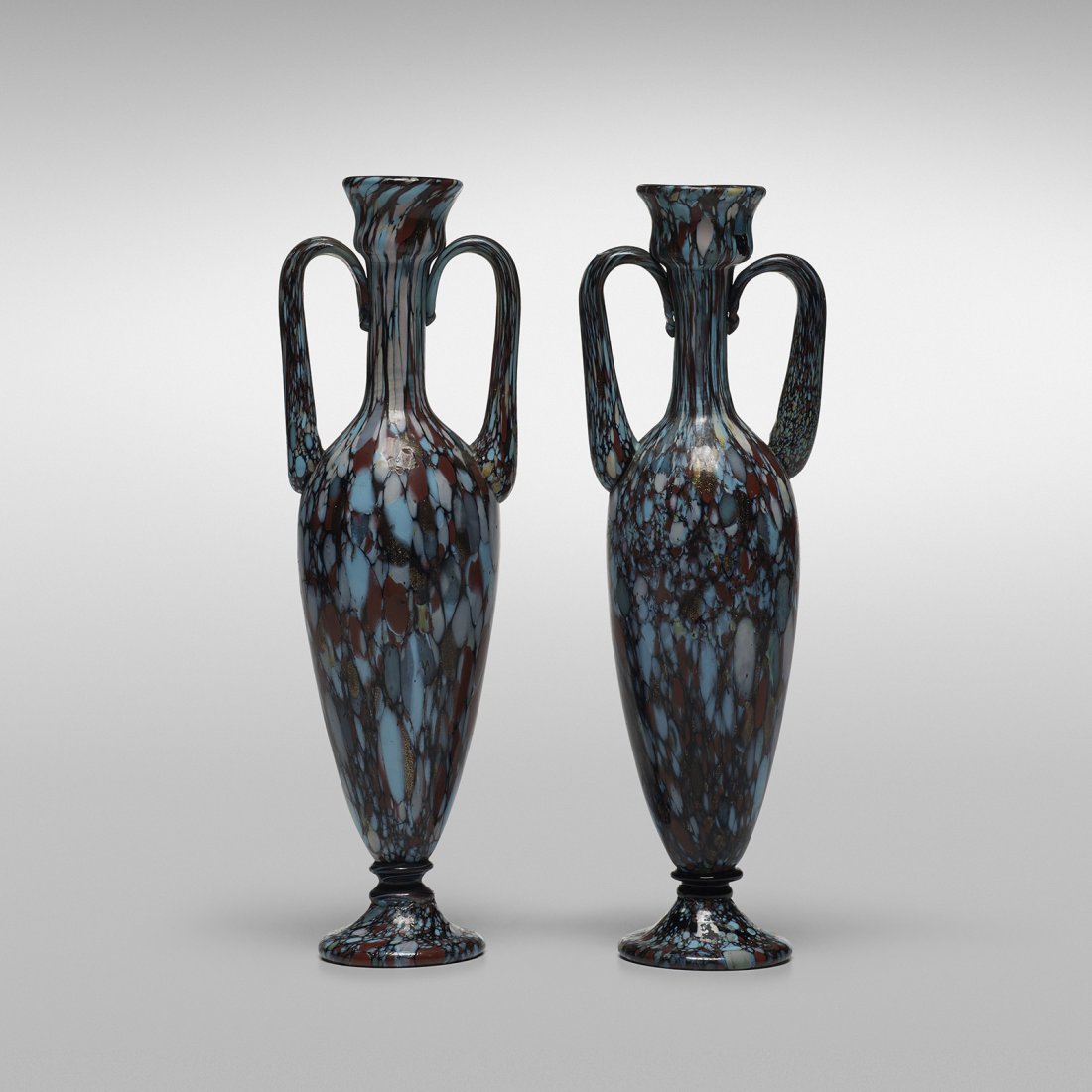 Francesco Ferro e Figlio Screziato vases, pair (1 of 3)
