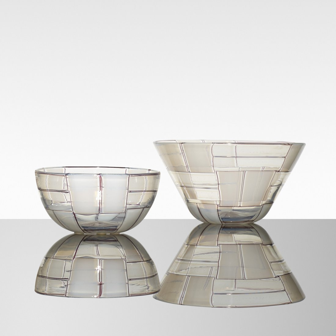 Ercole Barovier Sidone bowls, pair (1 of 2)
