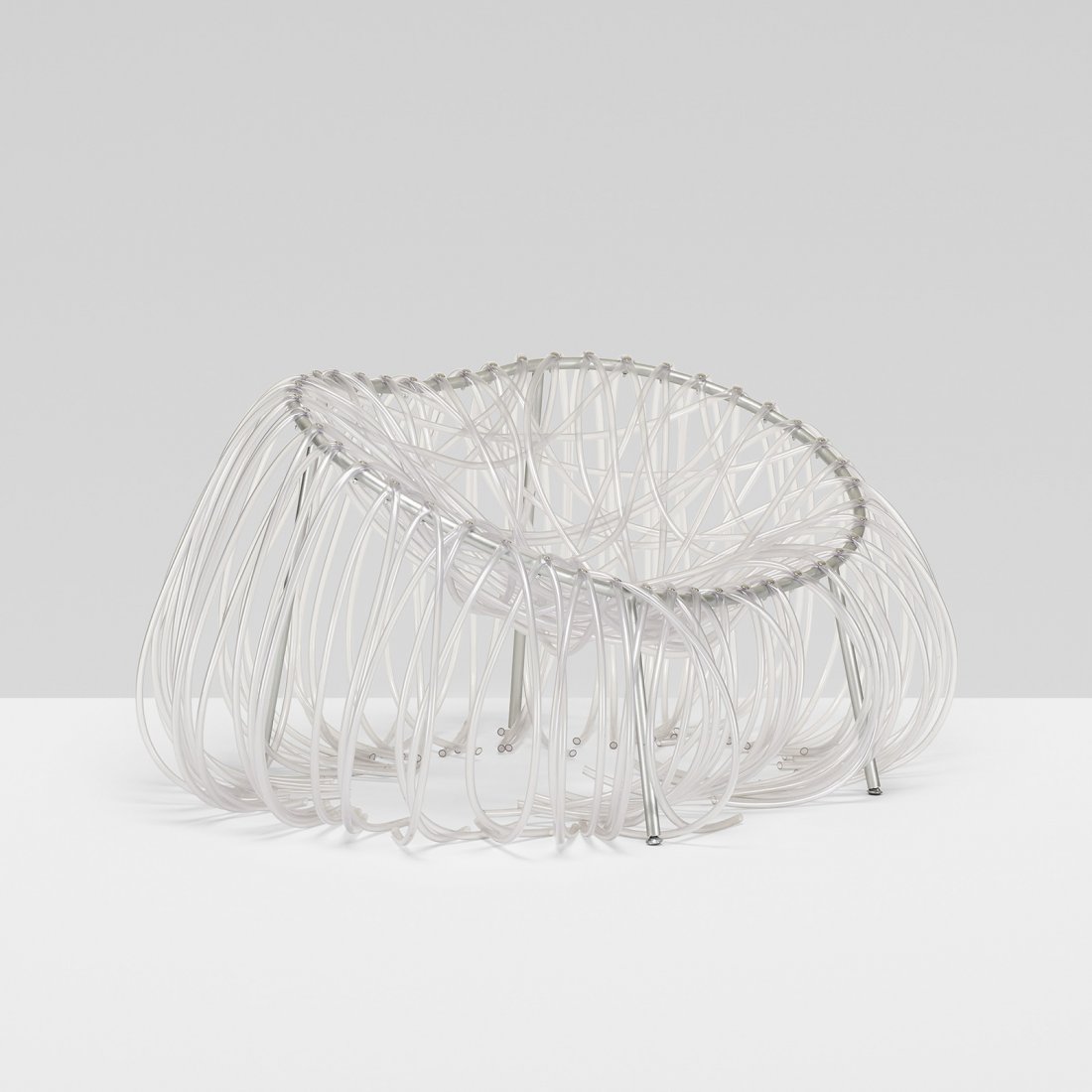 Fernando and Humberto Campana Anemone chair: Fernando and Humberto Campana Anemone chair Edra Brazil, 2000 plastic tubing, powder-coated steel, aluminum 47 w x 36 d x 25.5 h inches Literature: Campana Brothers: Complete Works (So Far), Alfred, S