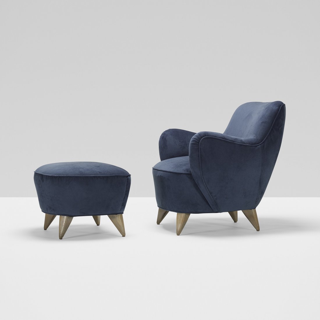 Vladimir Kagan Barrel chair and ottoman (1 of 3)